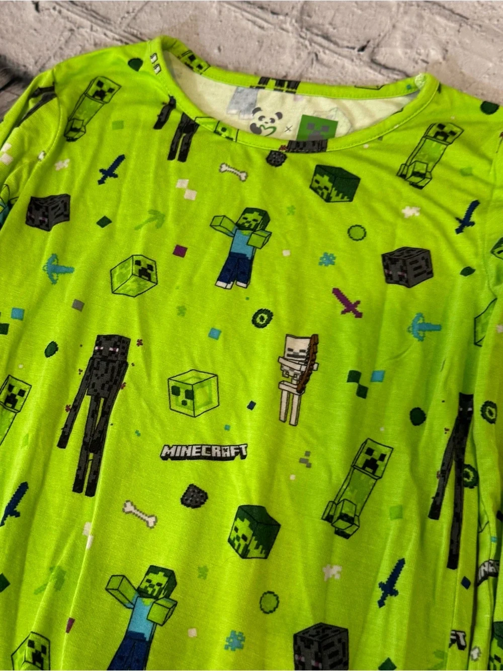 Bellabu Bear Minecraft Bamboo Pajama Set